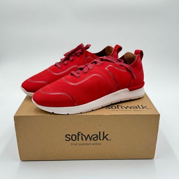 SoftWalk Women’s Stella Red Sneakers Sz 8 - Picture 1 of 8